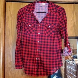 Buffalo plaid button down